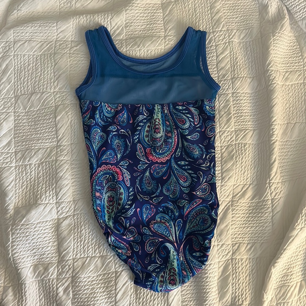 Plum practicewear leotard, child large